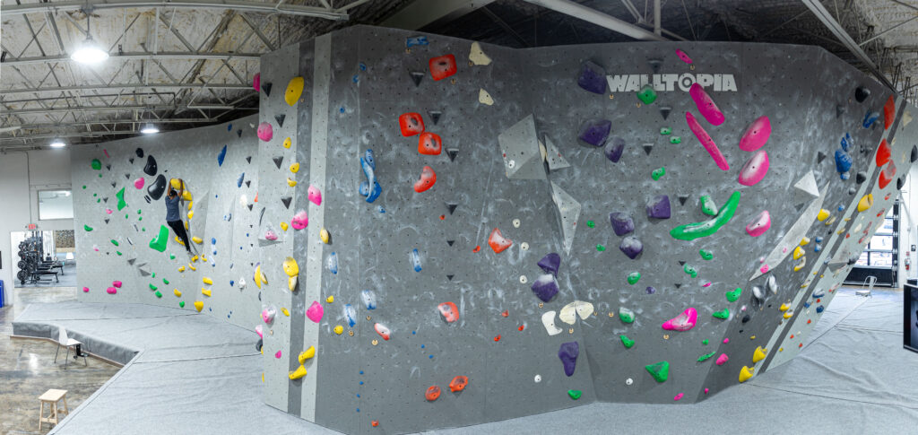 Indoor rock climbing at Blue Swan Boulders in Orlando